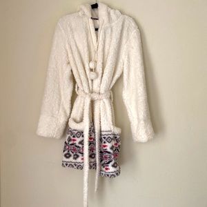 White bathrobe